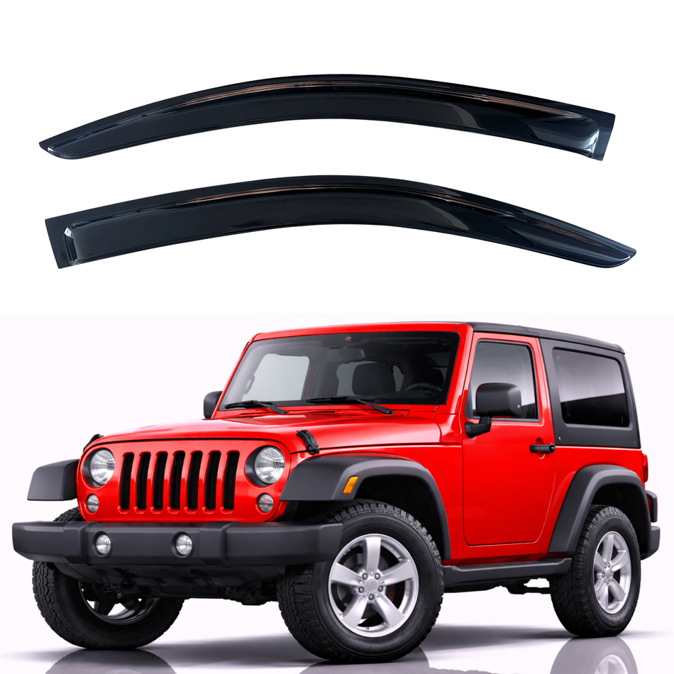 Window Visors for 2007-2018 Jeep Wrangler JK 2-Door