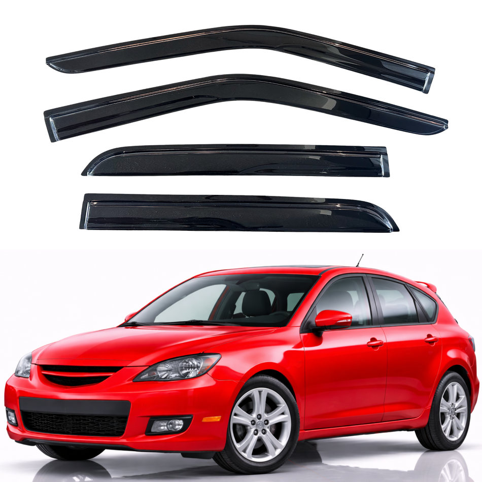 Window Visors for 2004-2009 Mazda 3 Hatchback