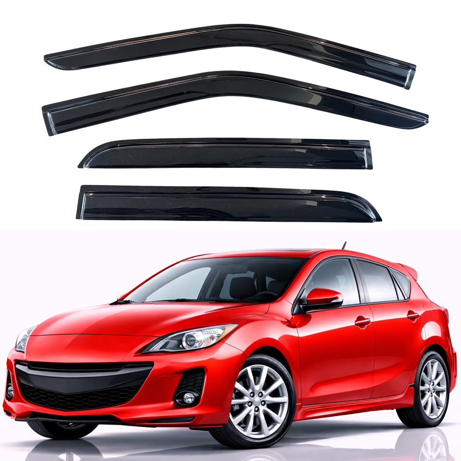 Window Visors for 2010-2013 Mazda 3 Hatchback