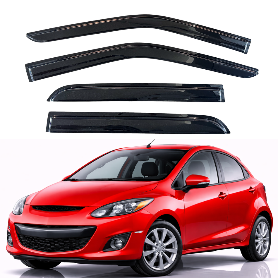 Window Visors for 2007-2012 Mazda 2 Hatchback