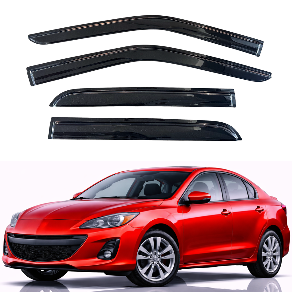 Window Visors for 2010-2013 Mazda 3 Sedan
