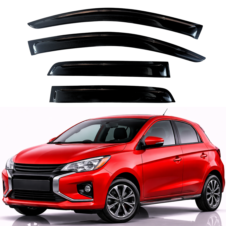 Window Visors for 2014-2024 Mitsubishi Mirage Hatchback