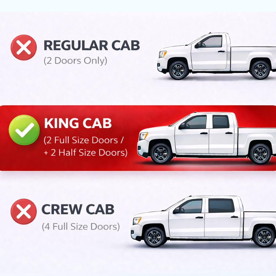 Window Visors for 2004-2015 Nissan Titan King Cab
