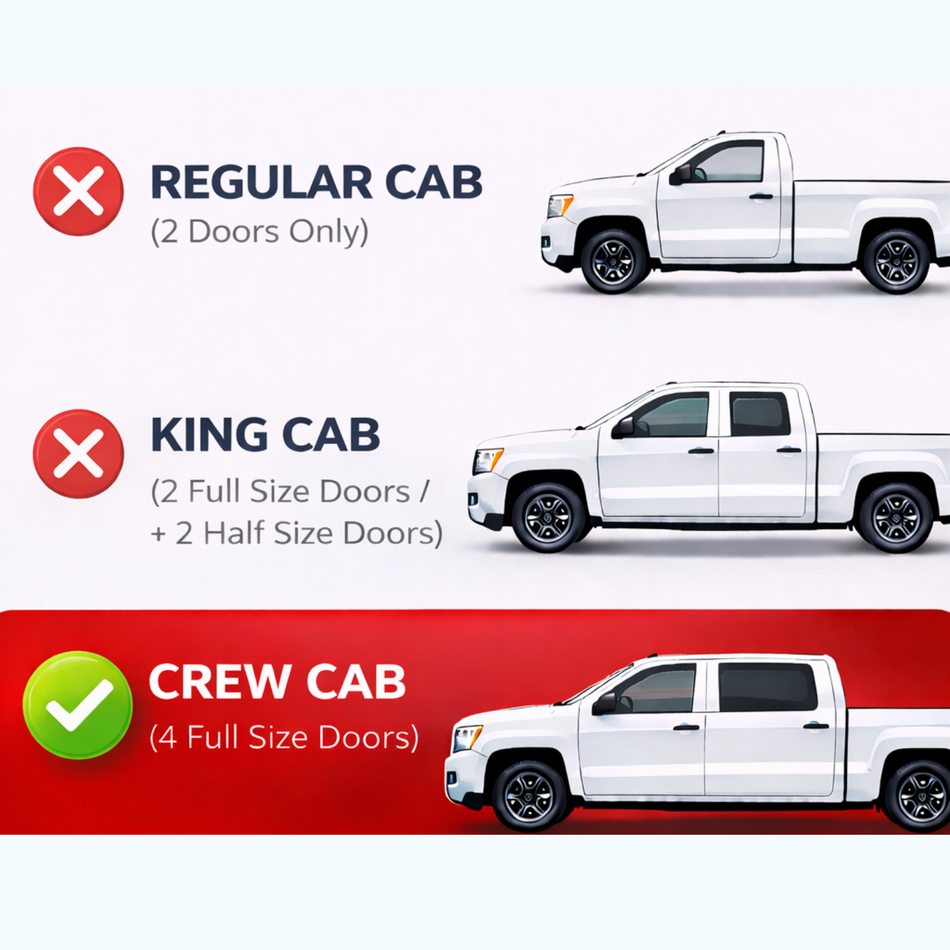 Window Visors for 2000-2004 Nissan Frontier Crew Cab