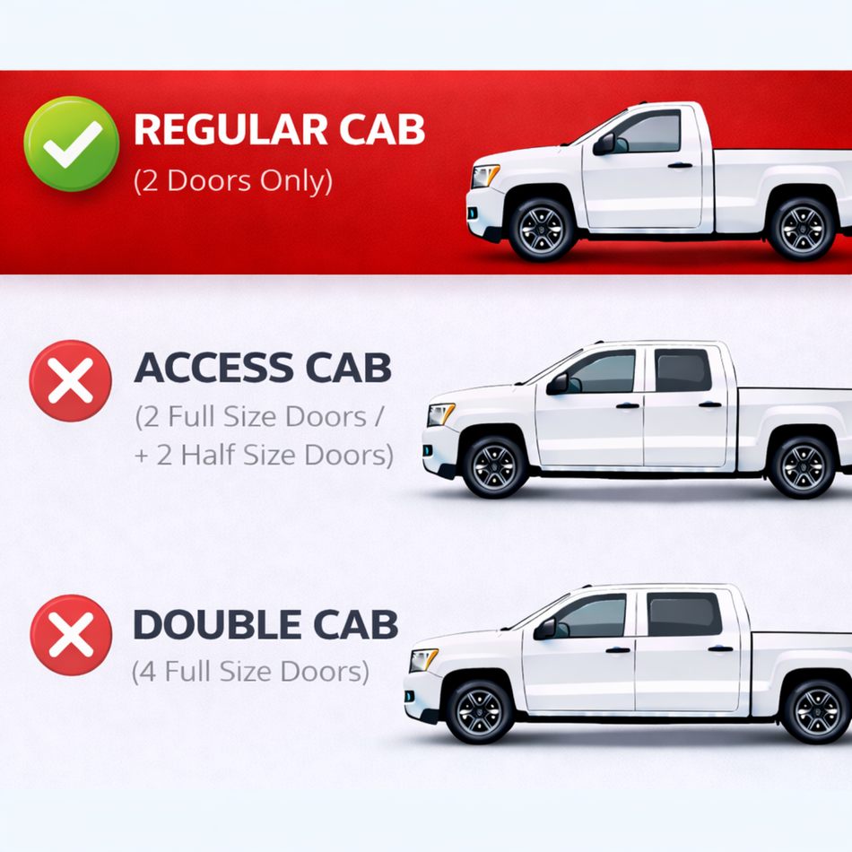 Window Visors for 2005-2015 Toyota Tacoma Regular Cab