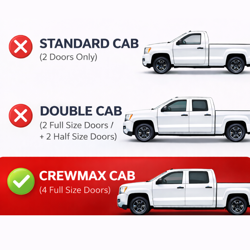 Window Visors for 2022-2026 Toyota Tundra Crewmax
