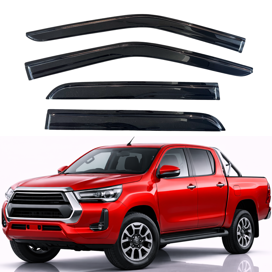 Window Visors for 2016-2023 Toyota Hilux Double Cab