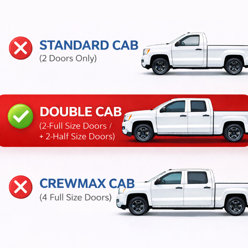 Window Visors for 2007-2021 Toyota Tundra Double Cab