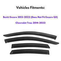 Pare-soleils pour Buick Encore 2013-2022 (ne convient pas à Encore GX) et Chevrolet Trax 2014-2022, 4 pièces