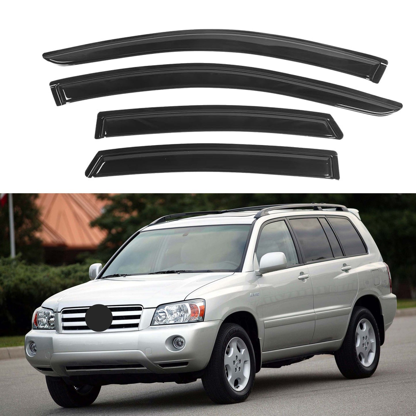 Pare-soleils pour Toyota Highlander 2001-2007 et Toyota Highlander Hybrid 2006-2007, 4 pièces