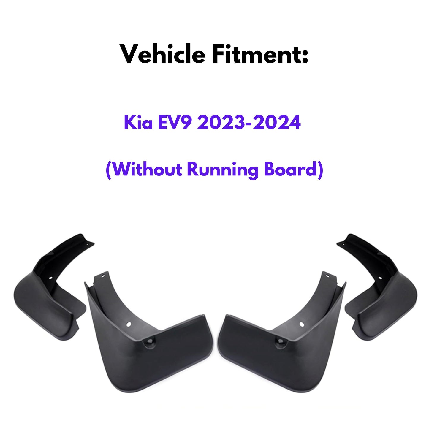 Mud Flap for Kia EV9 2023-2024 (Without Running Board), 4-Piece