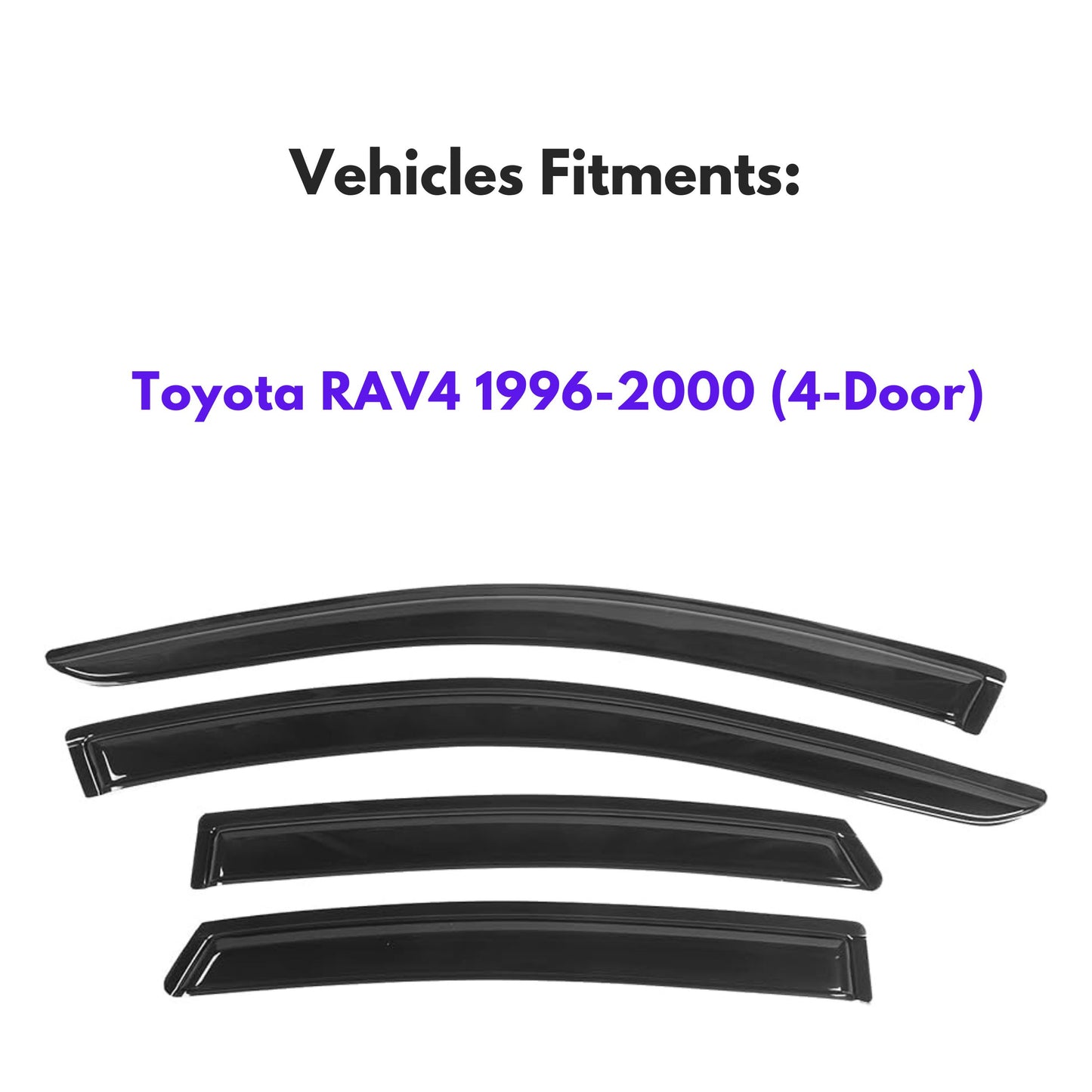 Pare-soleils pour Toyota RAV4 1996-2000 (4 portes), 4 pièces