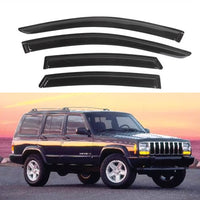 Window Visors for Jeep Cherokee 4-Door 1984-2001 (Excludes Limited Model), 4-Piece