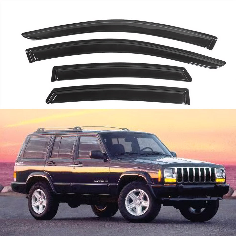 Pare-soleils pour Jeep Cherokee 4 portes 1984-2001 (sauf modèle Limited), 4 pièces