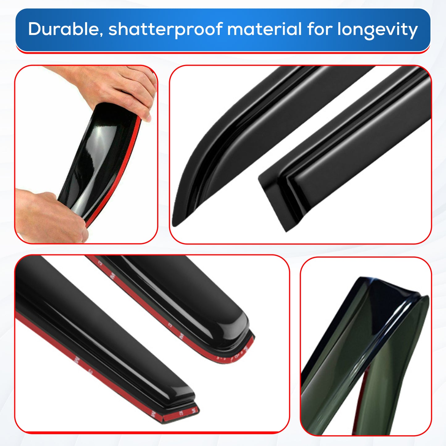 Window Visors for Toyota Prius V 2012-2017, 4-Piece