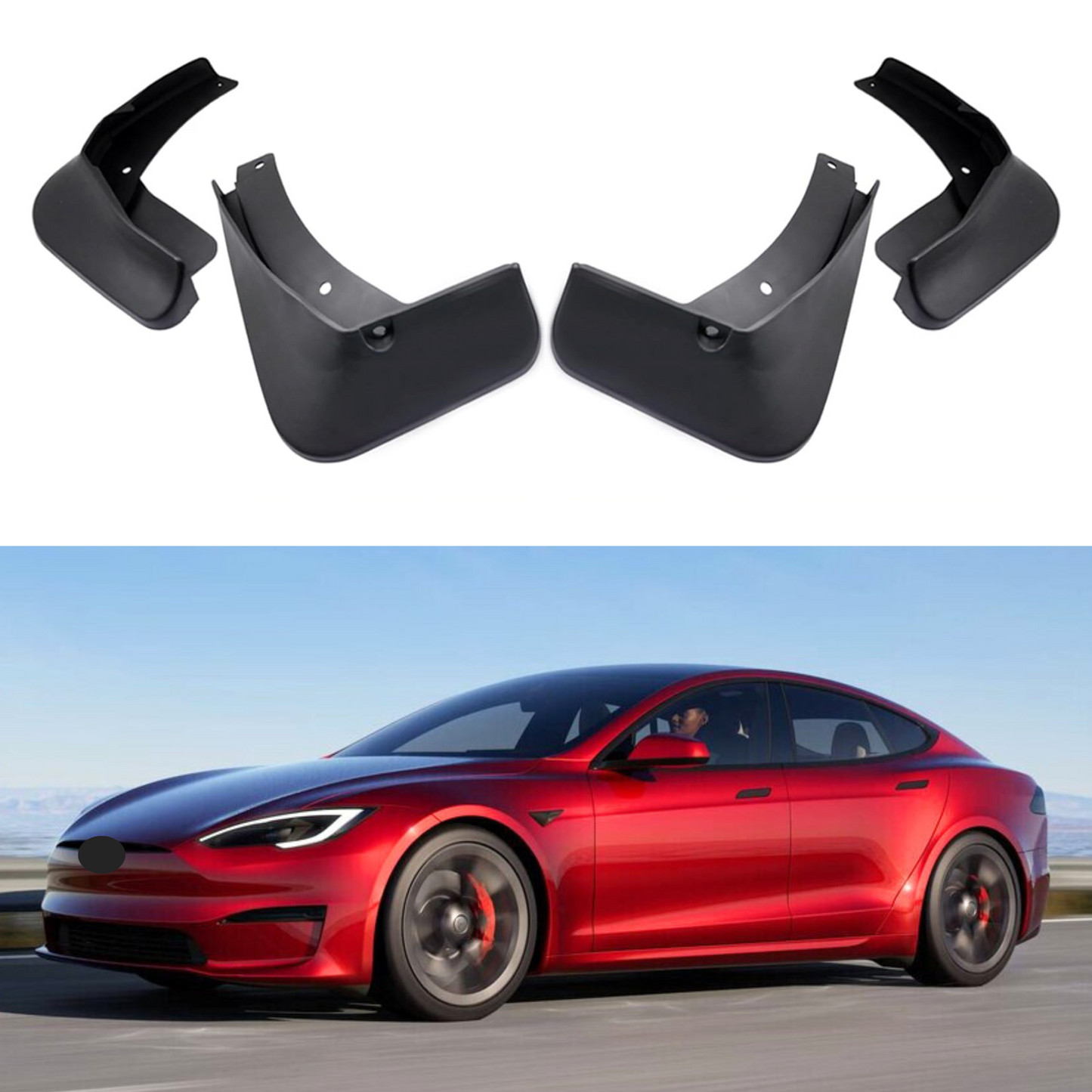 Garde-boue pour Tesla Model S 2022-2024, 4 pièces