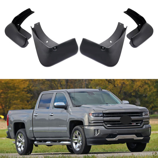 Garde-boue pour Chevrolet Silverado 2014-2018 (toutes les tailles de cabine), 4 pièces