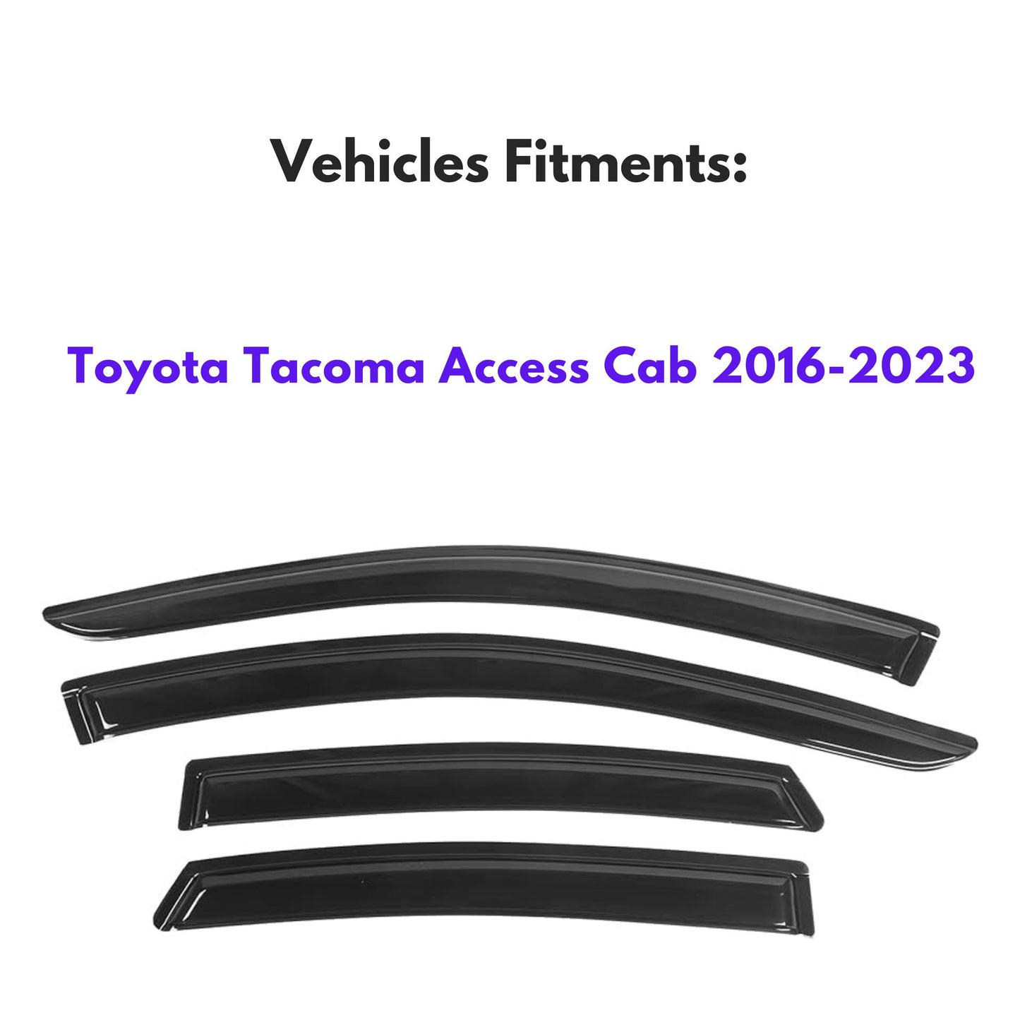 Pare-soleils pour Toyota Tacoma Access Cab 2016-2023, 4 pièces