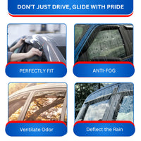 Window Visors for Hyundai Elantra Sedan 2007-2010 (Excludes Touring Models), 4-Piece