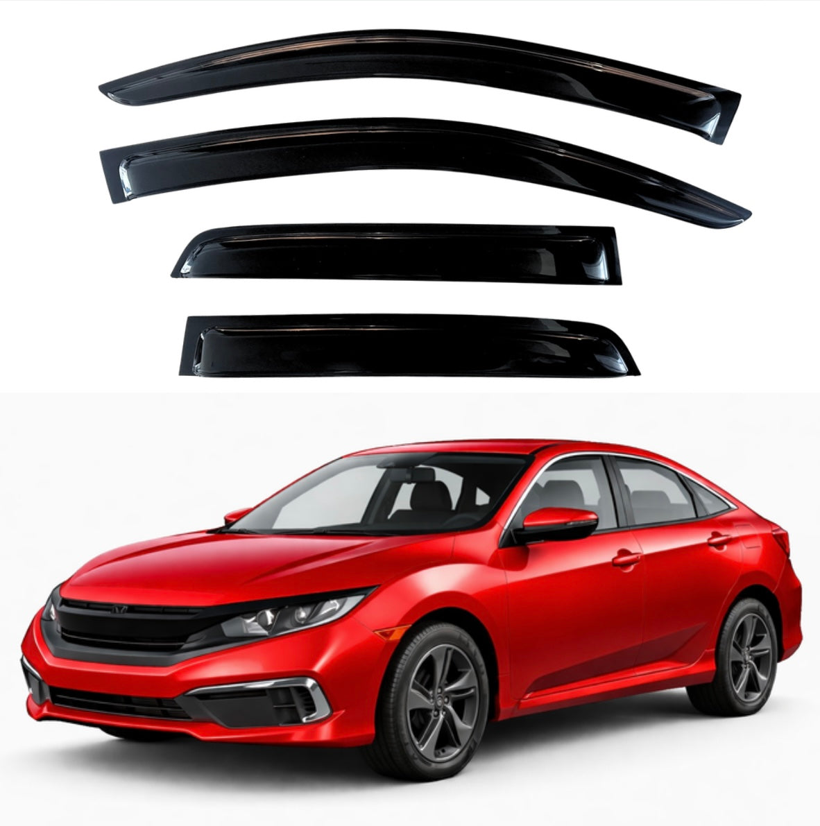 Pare-soleils pour Honda Civic Sedan 2016-2021, 4 pièces