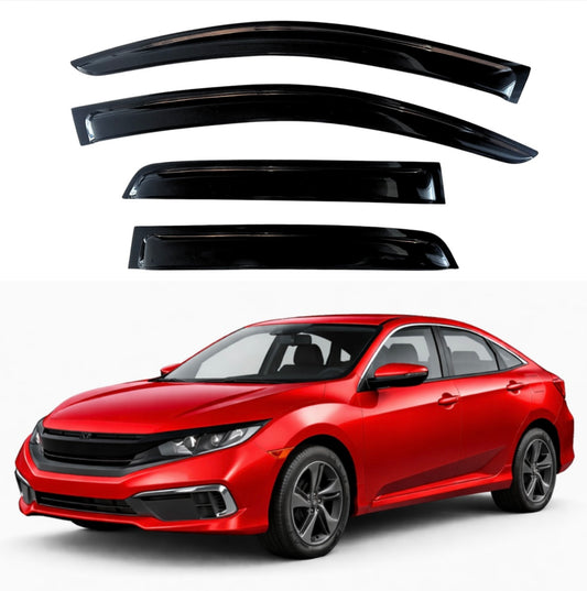 Side Window Deflectors for Honda Civic Sedan 2016-2021, 4-Piece