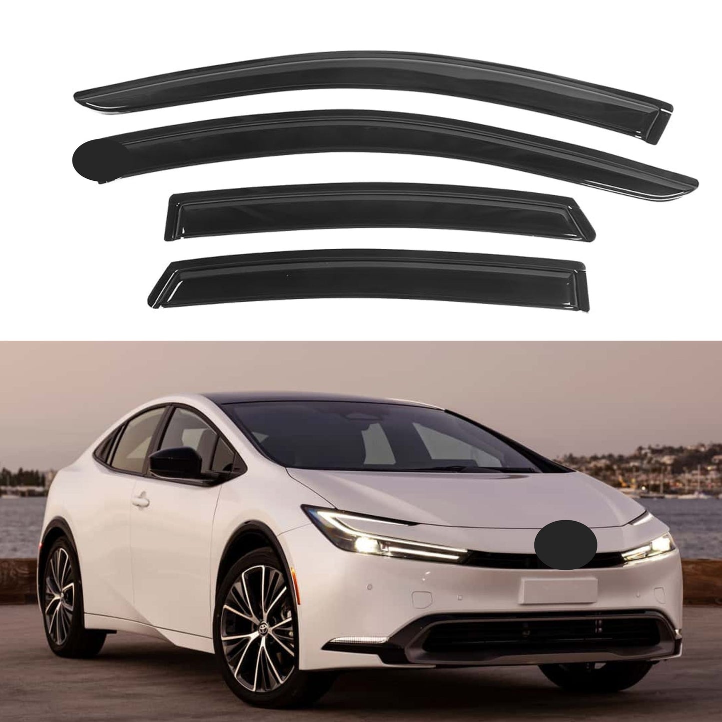 Pare-soleils pour Toyota Prius 2023-2024 et Toyota Prius Prime 2023-2024, 4 pièces