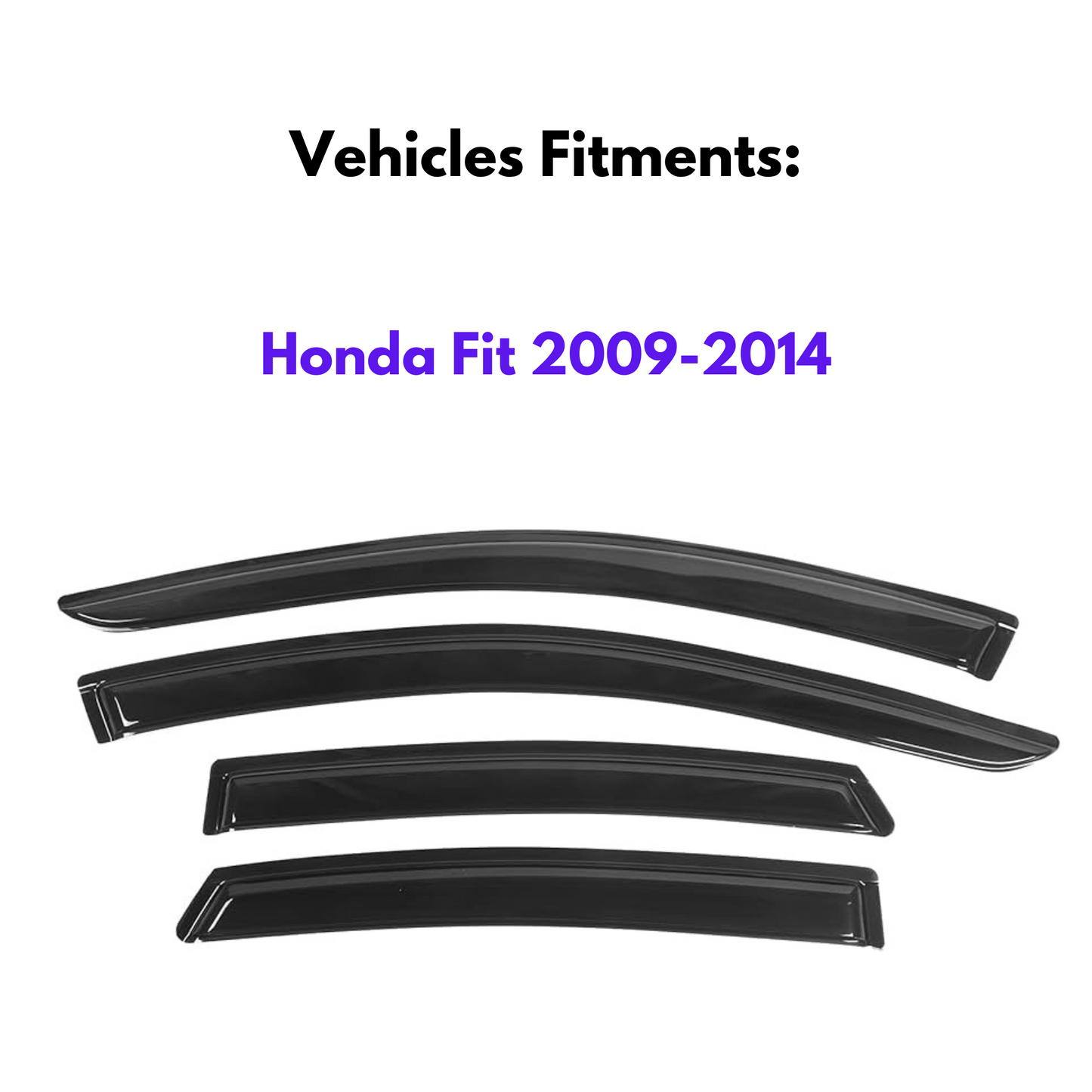 Pare-soleils pour Honda Fit 2009-2014, 4 pièces