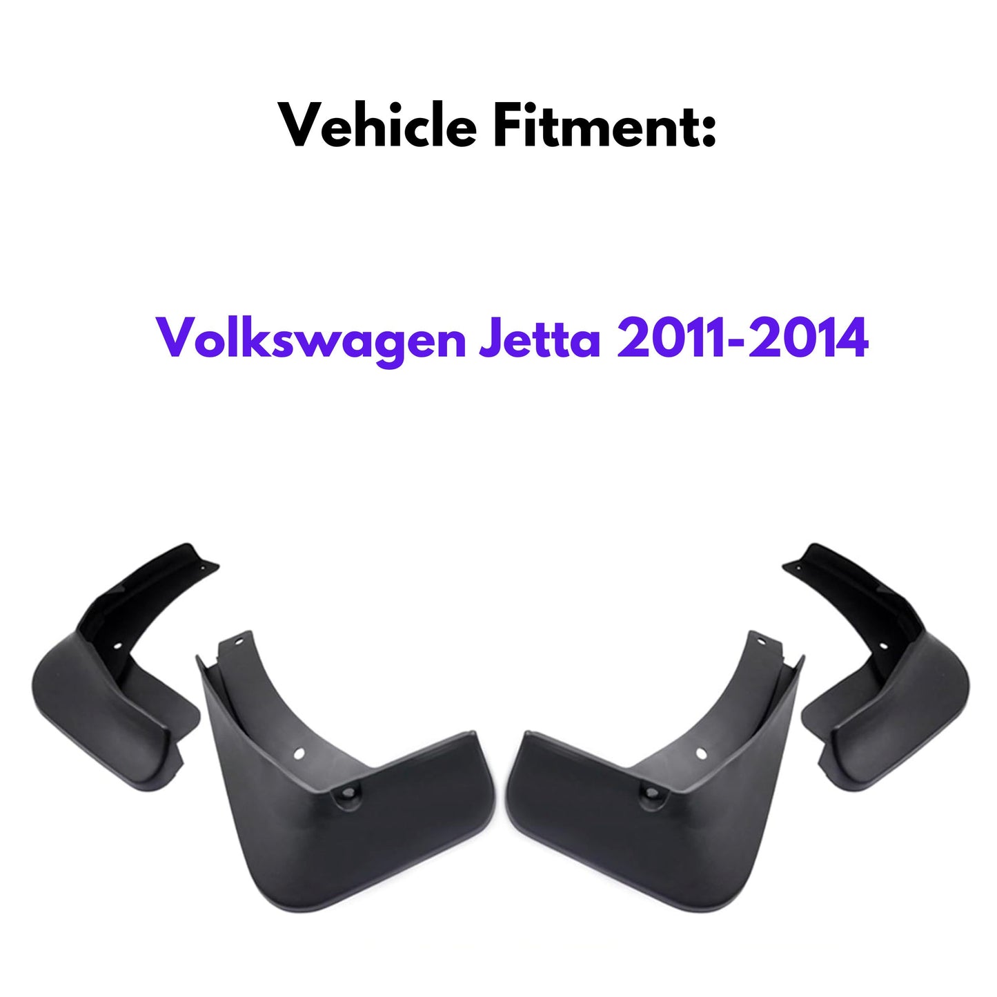 Bavette garde-boue pour Volkswagen Jetta 2011-2014, 4 pièces