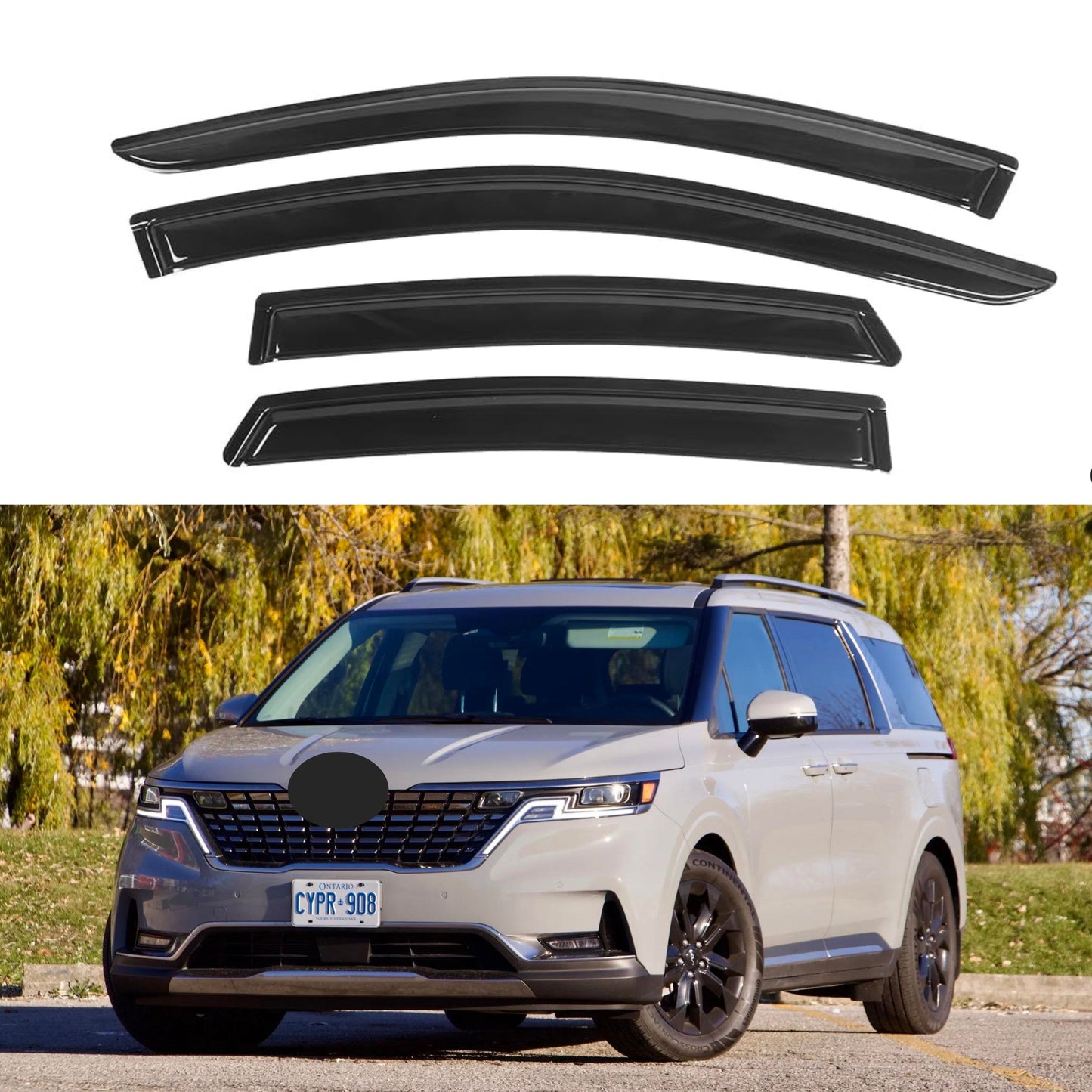 Pare-soleils pour Ford Ranger SuperCrew 2019-2024, 4 pièces