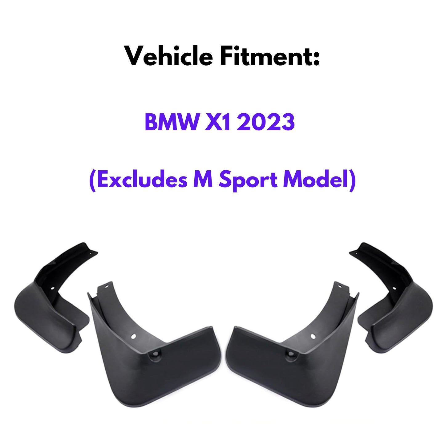 Garde-boue pour BMW X1 2023 (à l'exclusion du modèle M Sport), 4 pièces