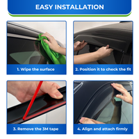 Step-by-step installation instructions for window visors on Acura RSX 2002-2006