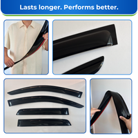 Close-up detail of KPY BizConnect window visors designed for Acura RSX 2002-2006 side windows