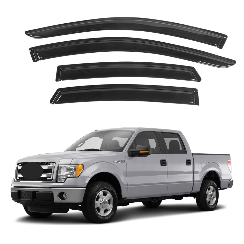 Pare-soleils pour Ford F-150 SuperCrew 2009-2014 et Ford F-150 SVT Raptor SuperCrew 2010-2014, 4 pièces