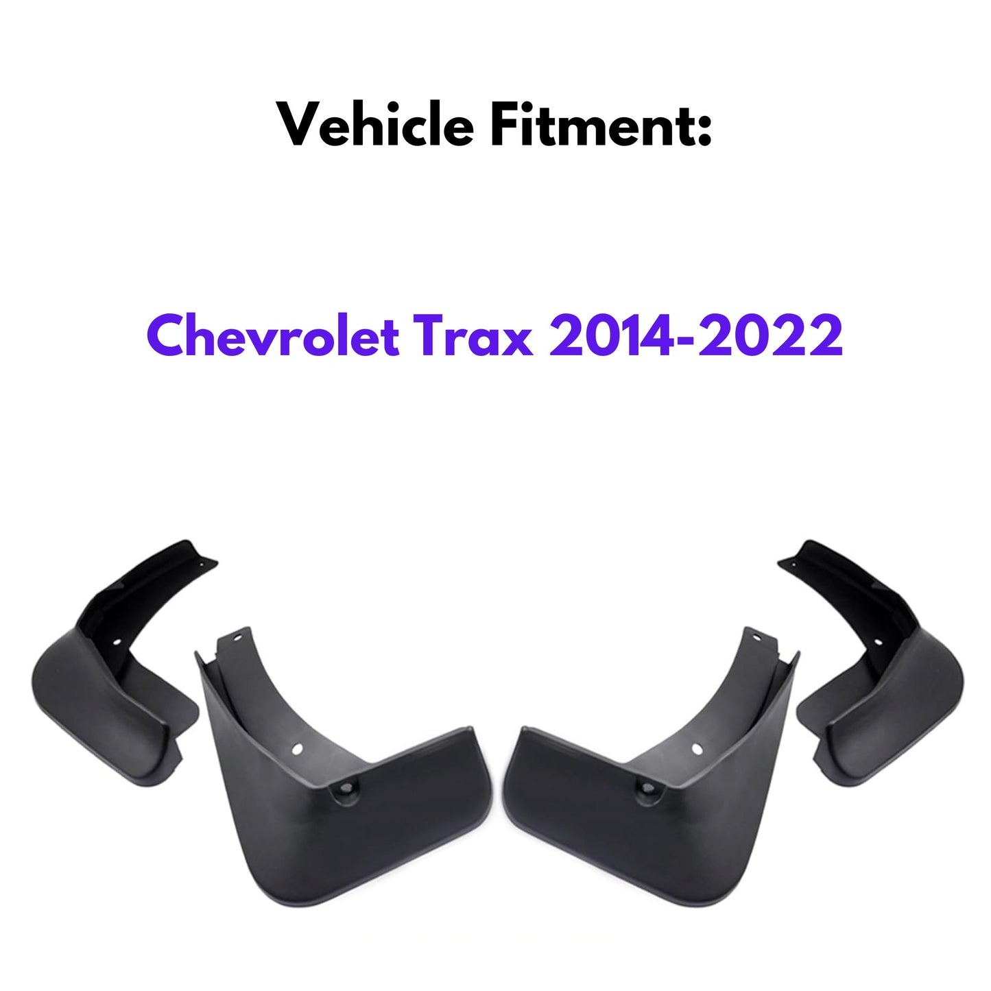 Garde-boue pour Chevrolet Trax 2014-2022, 4 pièces