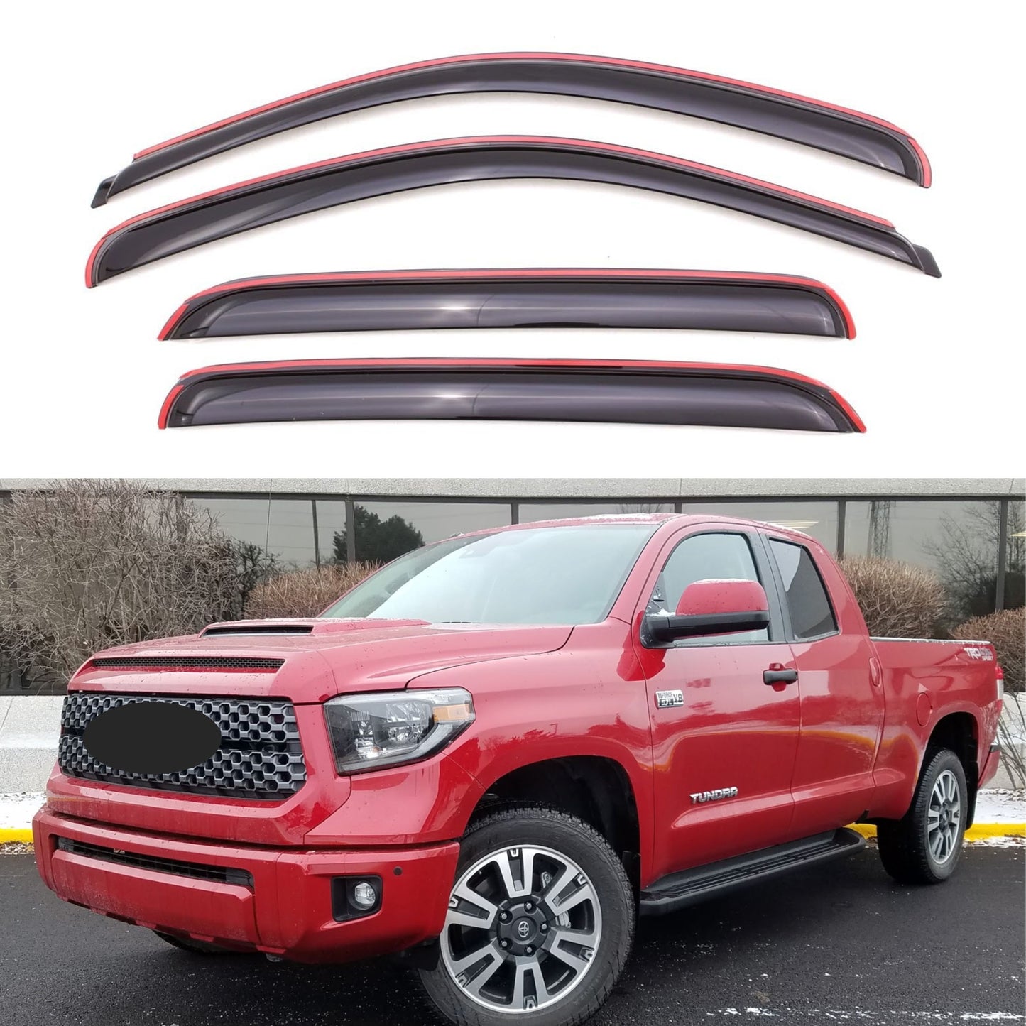 Pare-soleils pour Toyota Tundra Double Cab 2007-2021, 4 pièces