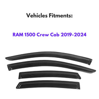 Pare-soleils pour RAM 1500 Crew Cab 2019-2024, 4 pièces