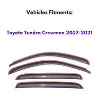 Pare-soleils pour Toyota Tundra Crewmax 2007-2021, 4 pièces