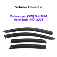 Pare-soleils pour Volkswagen (VW) Golf MK4 Hatchback 1997-2003, 4 pièces