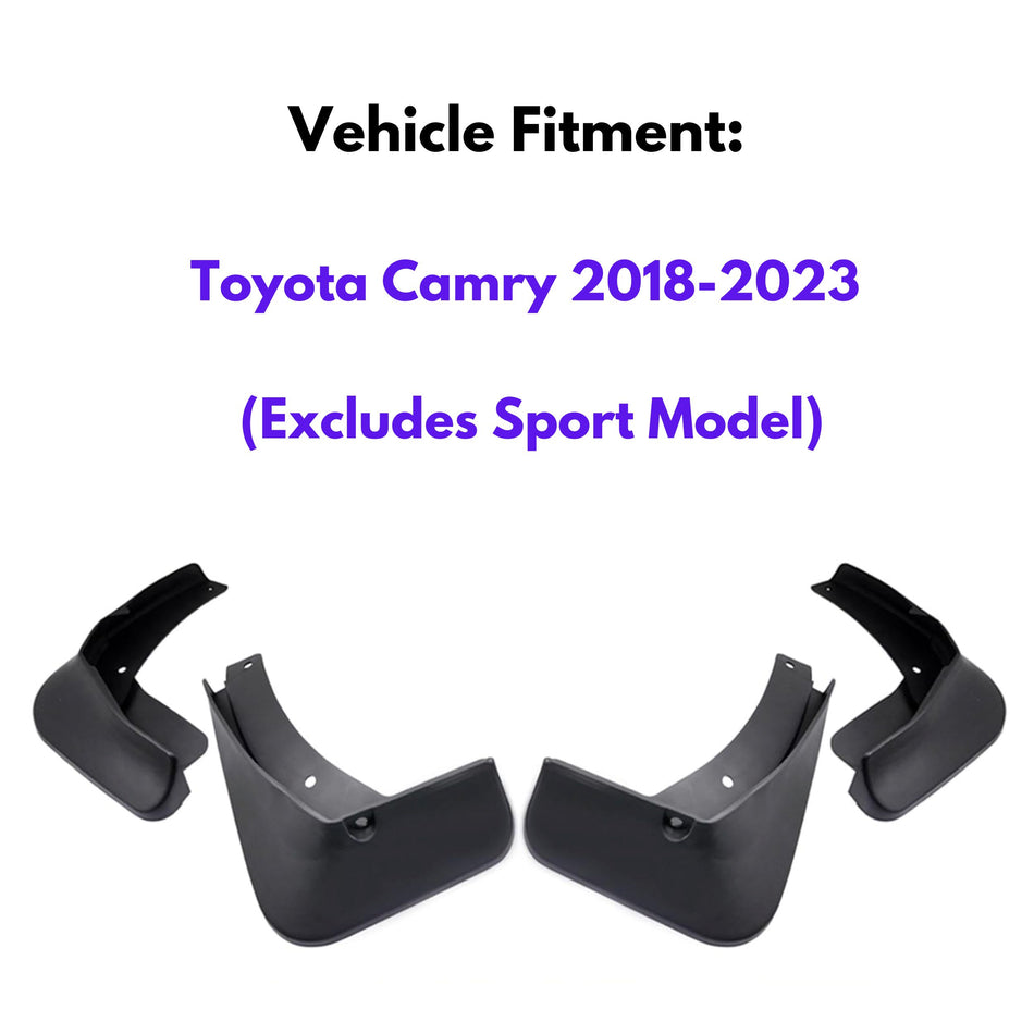 Garde-boue pour Toyota Camry 2018-2023 (à l'exclusion du modèle Sport), 4 pièces