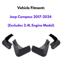 Mud Flap for Jeep Compass 2017-2024 (Excludes 2.4L Engine Model), 4-Piece