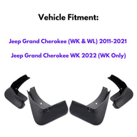 Mud Flap for Jeep Grand Cherokee (WK & WL) 2011-2021 , 4-Piece