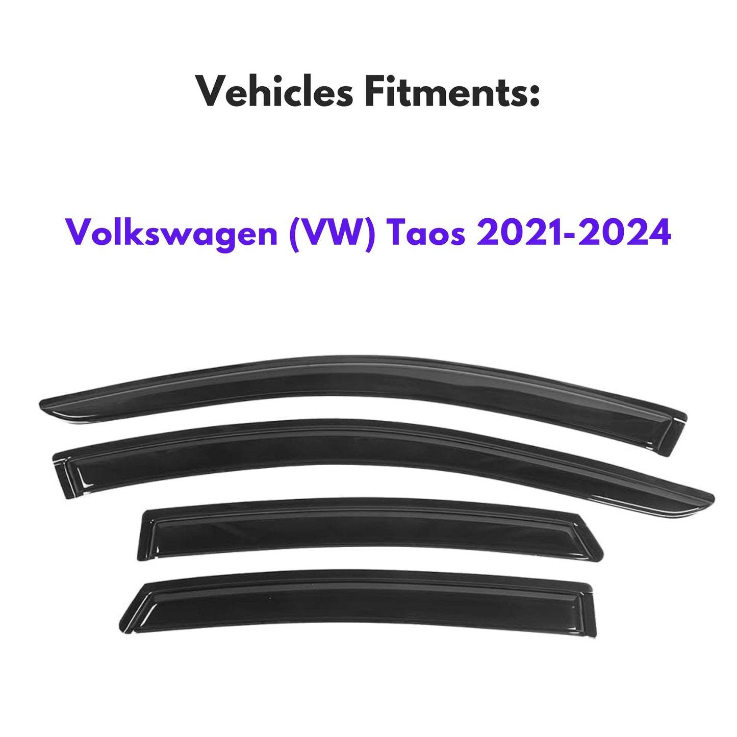 Pare-soleils pour Volkswagen (VW) Taos 2021-2024, 4 pièces