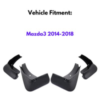 Mud Flap for Mazda3 2014-2018, 4-Piece