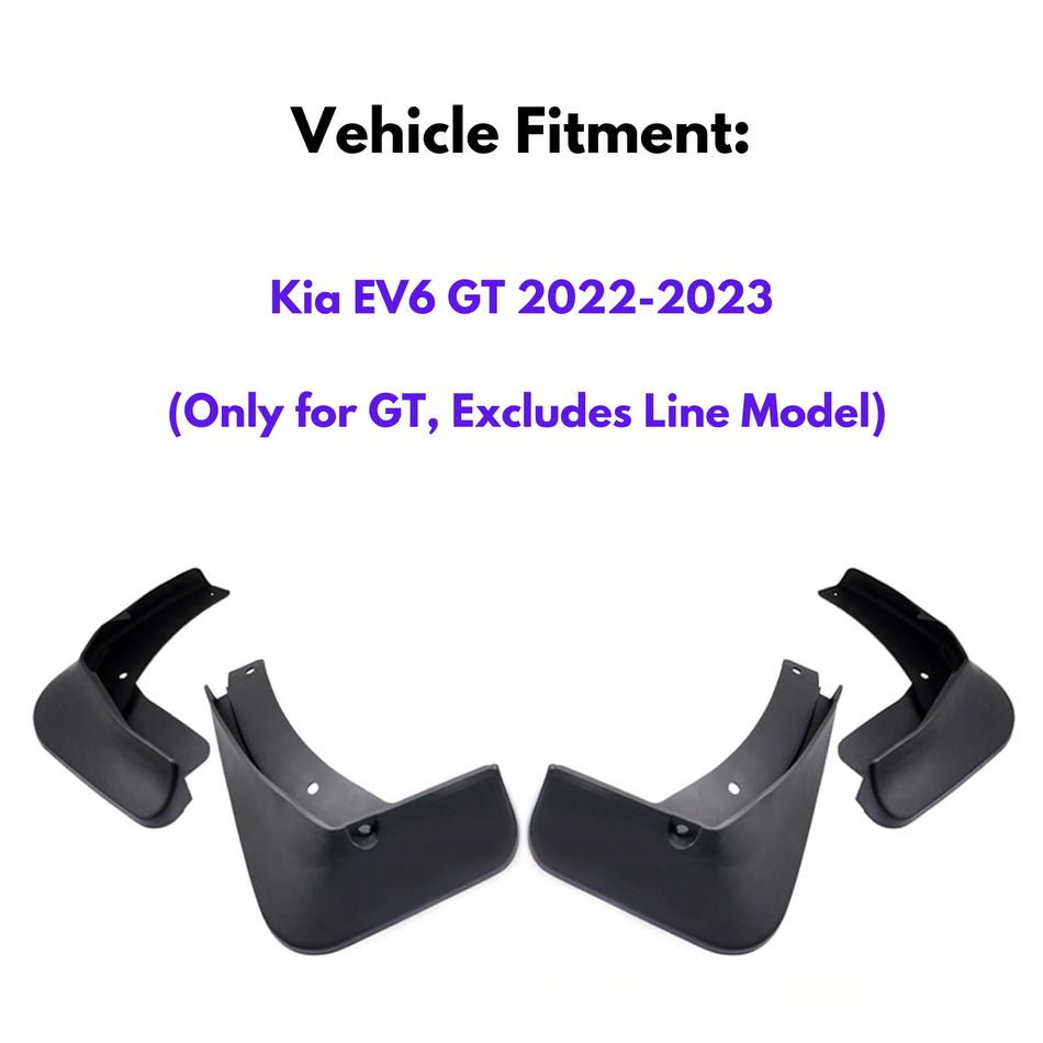 Mud Flap for Kia EV6 GT 2022-2023 (Only for GT, Excludes Line Model), 4-Piece