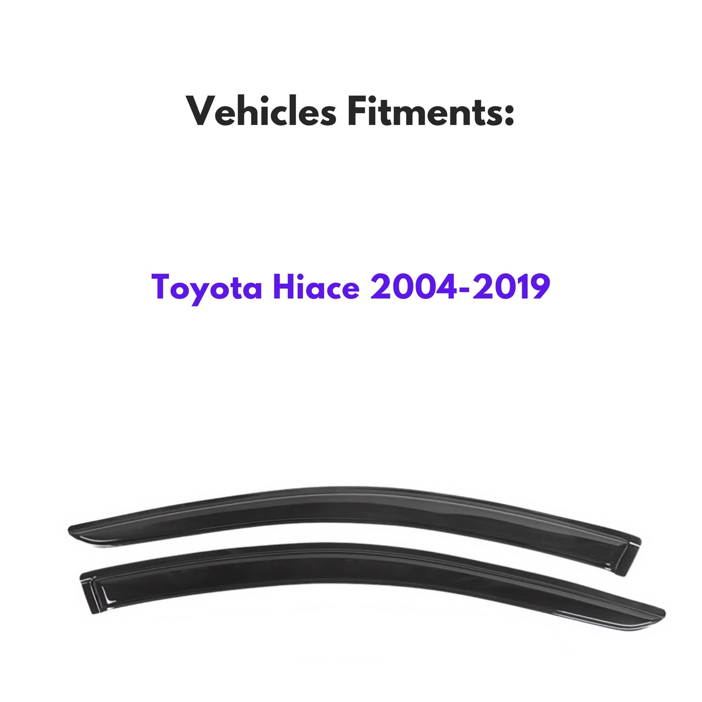 Pare-soleils pour Toyota Hiace 2004-2019, 2 pièces