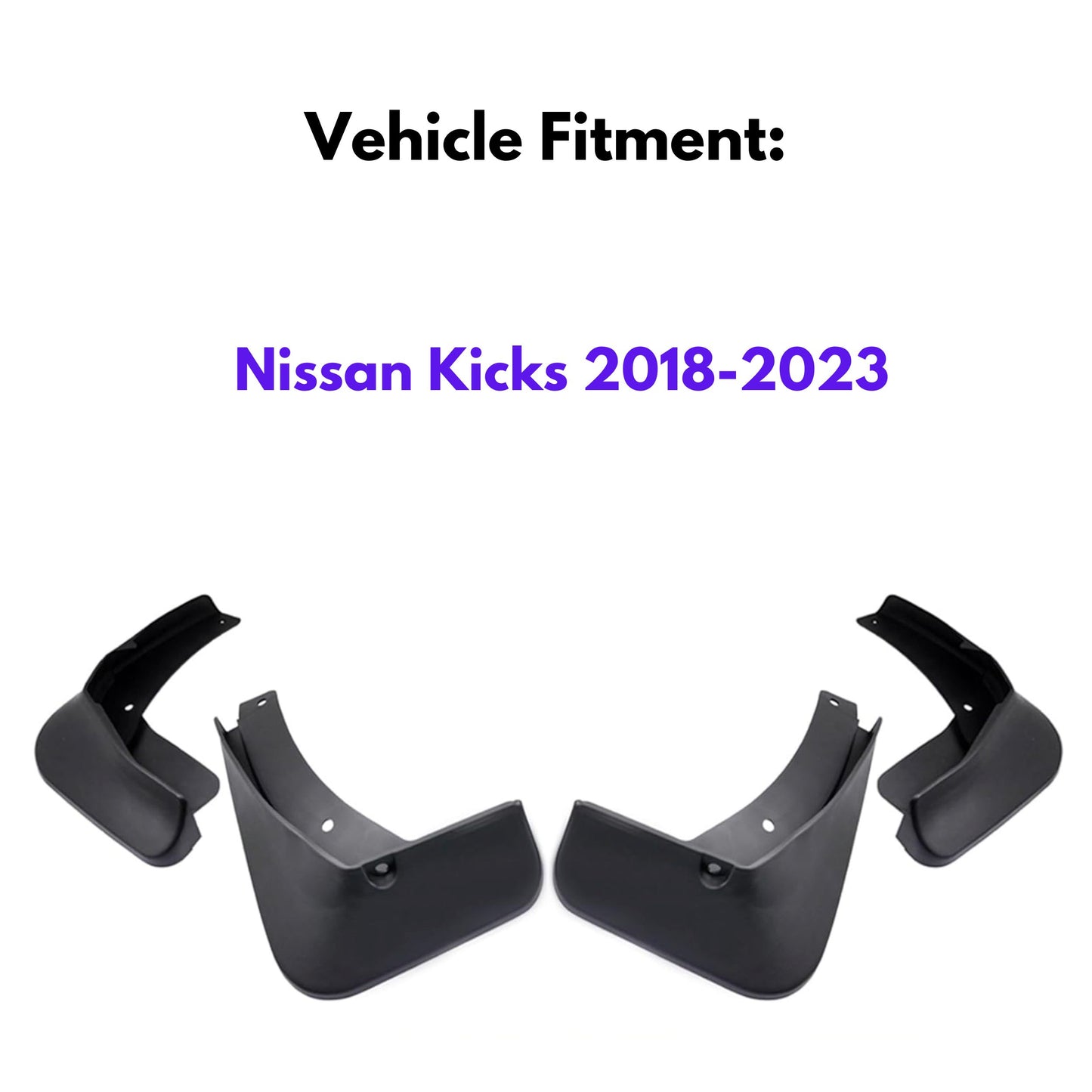 Mud Flap for Nissan Kicks 2018-2023, 4-Piece