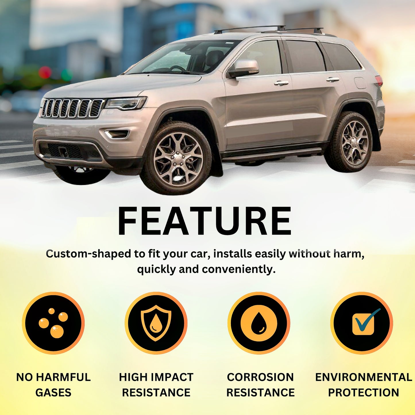 Mud Flap for Jeep Compass 2011-2016, 4-Piece