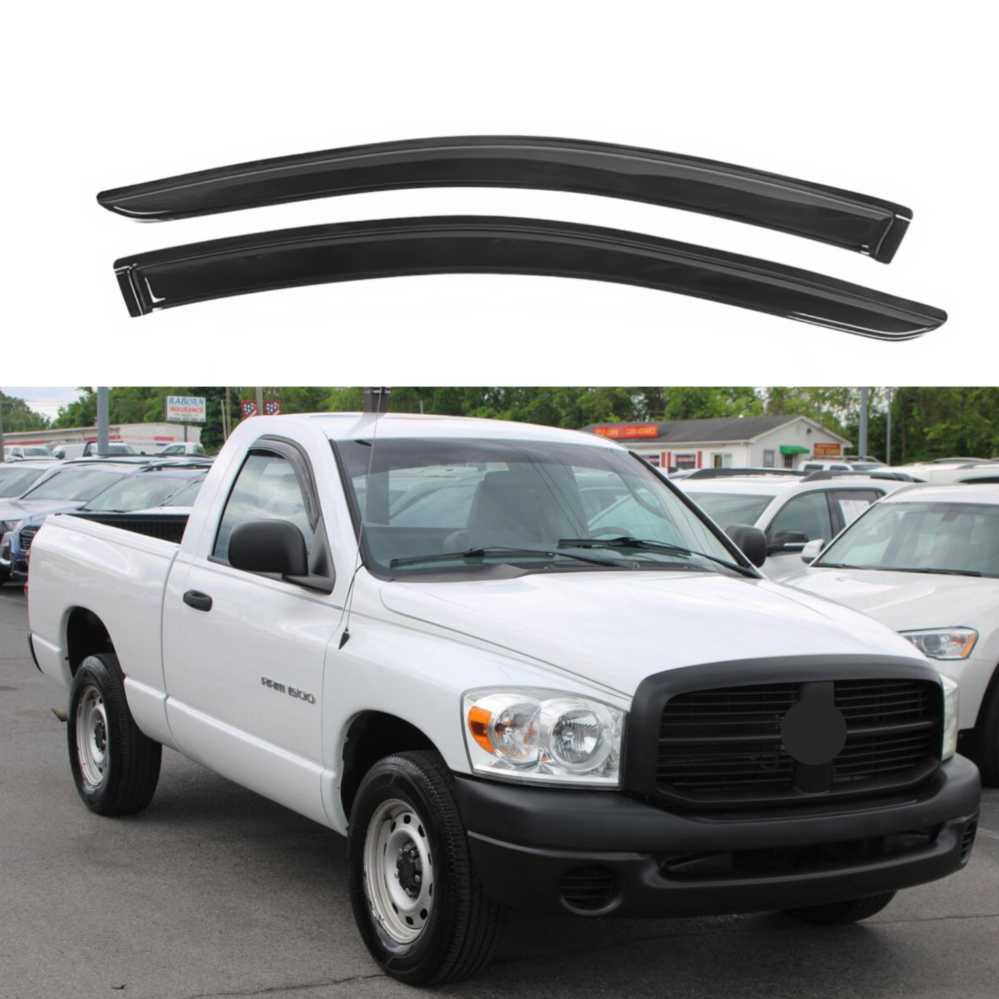 Pare-soleils pour Dodge Ram 1500 Regular Cab 2002-2008 et Dodge Ram 2500 3500 Regular Cab 2003-2009, 2 pièces
