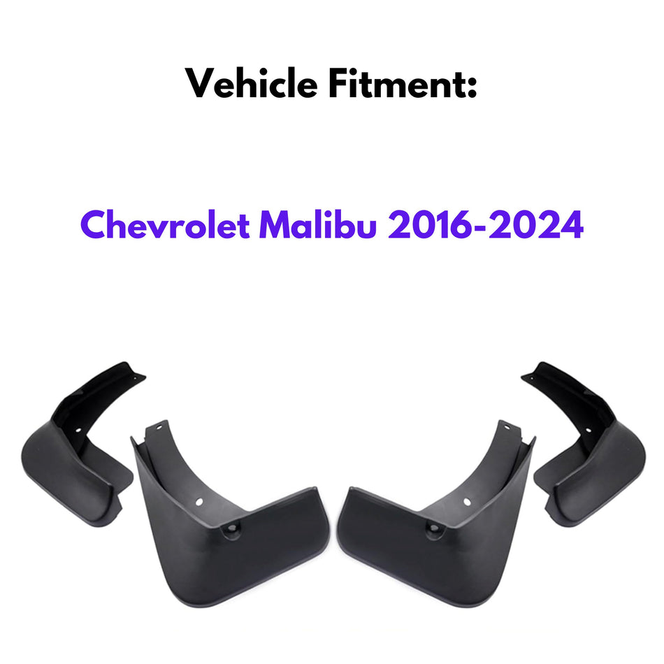 Mud Flap for Chevrolet Malibu 2016-2024, 4-Piece