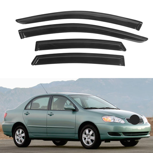 Window Visors for Toyota Corolla Sedan 2003-2008, 4-Piece